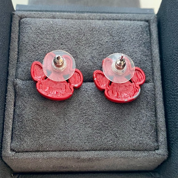 Red Paw Earrings with Crystal Detail - In great condition! 🐾 ♥️ - Picture 2 of 4